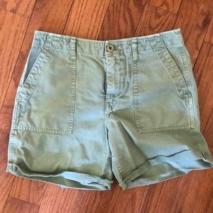 Madewell green chino shorts